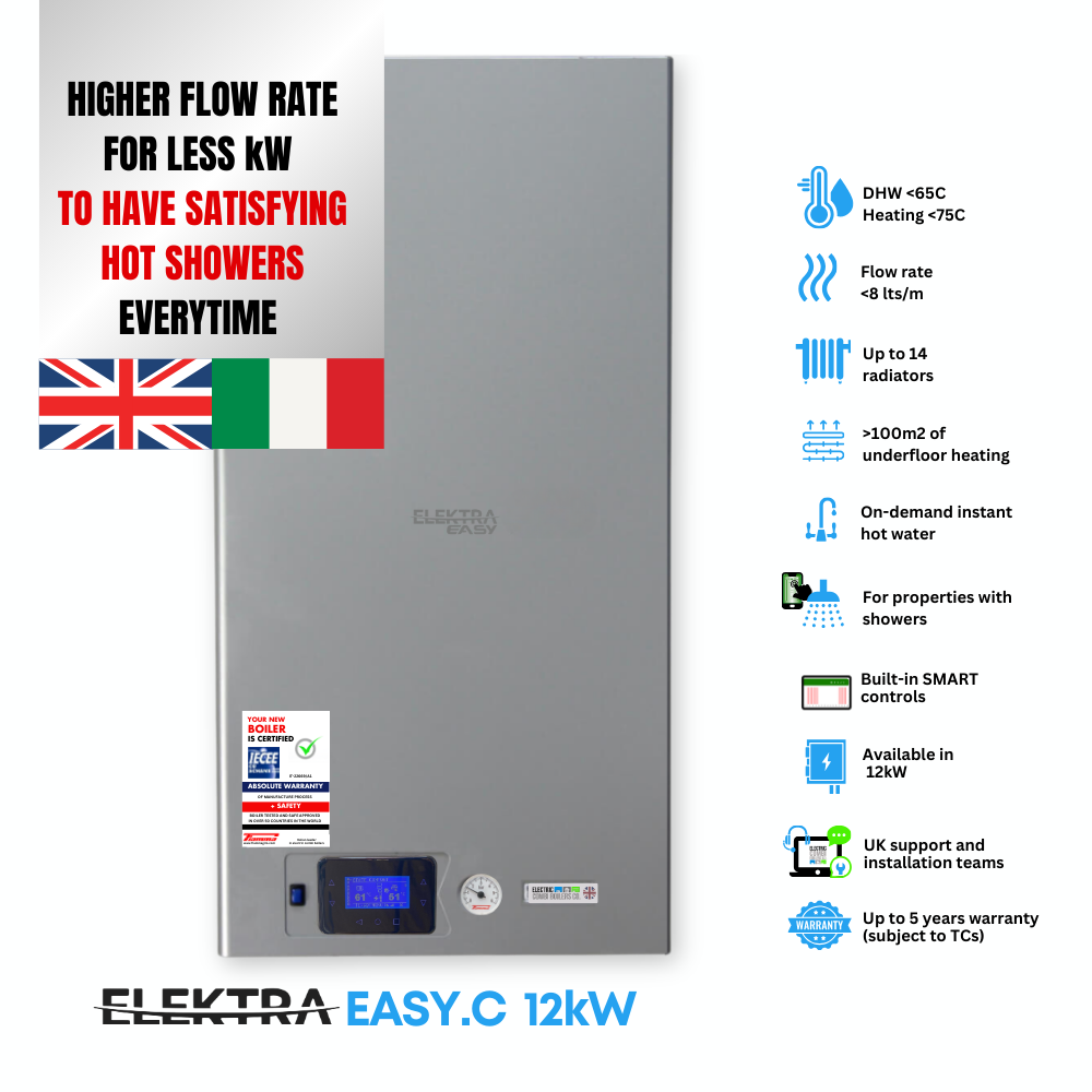 EASY.C 12kW Electric Combi Boiler for Heating + Shower - Image 3